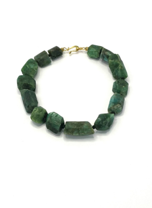 Stunning Raw Emerald Necklace