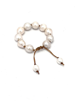 Large Baroque Pearl Adjustable Bracelet