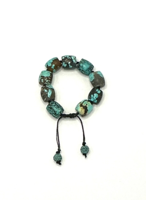 Adjustable Turquoise Bead Bracelet